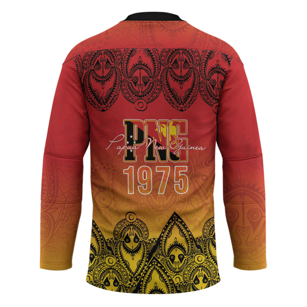 Papua New Guinea 1975 To The Future Personalised Hockey Jersey Sepik Masks LT7 - Polynesian Pride