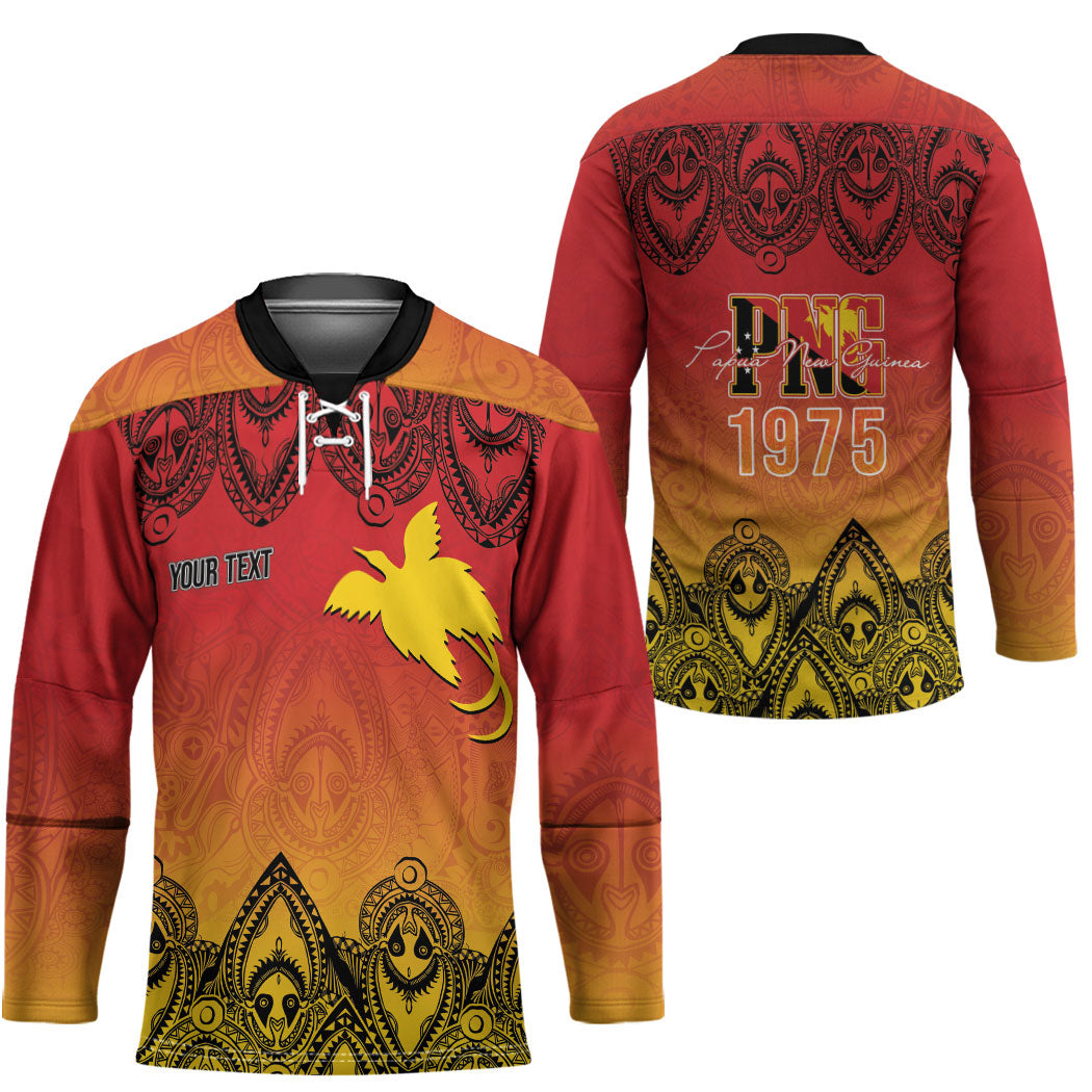 Papua New Guinea 1975 To The Future Personalised Hockey Jersey Sepik Masks LT7 - Polynesian Pride