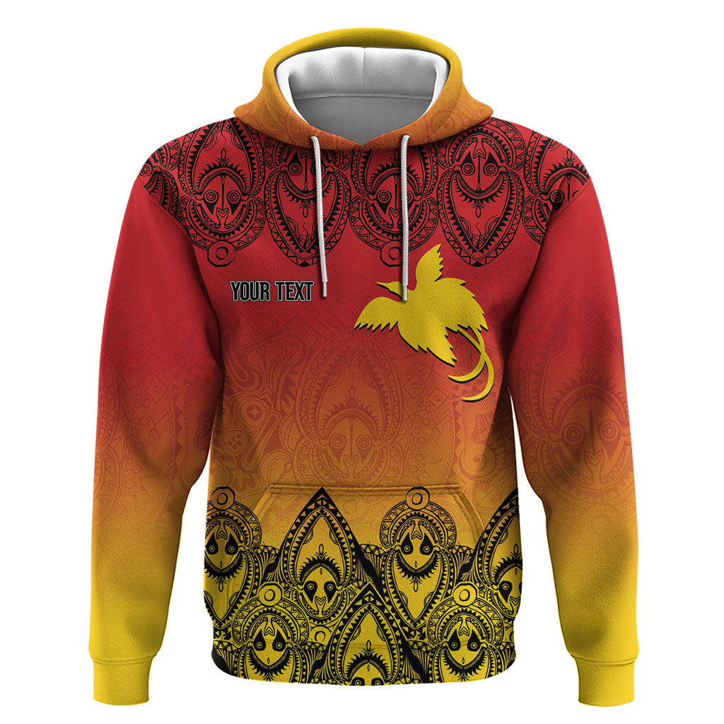 Papua New Guinea 1975 To The Future Personalised Hoodie Sepik Masks LT7 Pullover Hoodie Red - Polynesian Pride