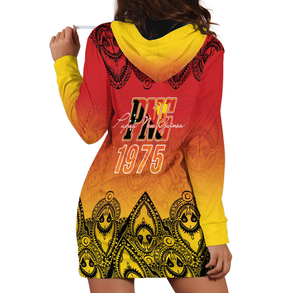 Papua New Guinea 1975 To The Future Personalised Hoodie Dress Sepik Masks LT7 - Polynesian Pride
