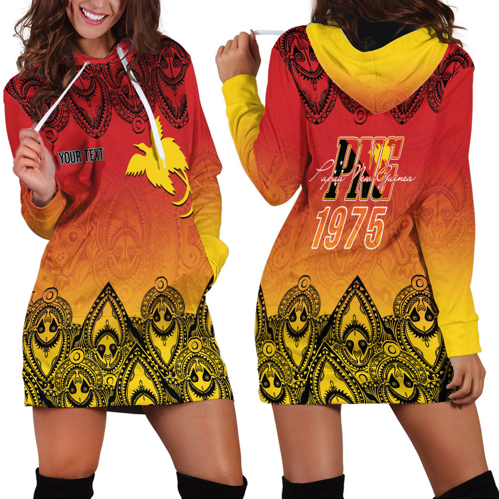 Papua New Guinea 1975 To The Future Personalised Hoodie Dress Sepik Masks LT7 - Polynesian Pride