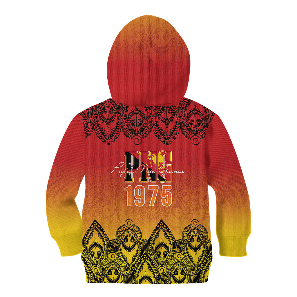 Papua New Guinea 1975 To The Future Personalised Kid Hoodie Sepik Masks LT7 - Polynesian Pride