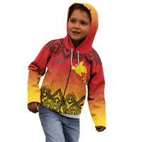 Papua New Guinea 1975 To The Future Personalised Kid Hoodie Sepik Masks LT7 - Polynesian Pride