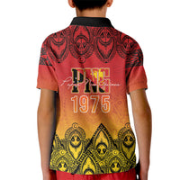 Papua New Guinea 1975 To The Future Personalised Kid Polo Shirt Sepik Masks LT7 - Polynesian Pride