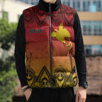 Papua New Guinea 1975 To The Future Personalised Sleeveless Puffer Jacket Sepik Masks LT7 - Polynesian Pride