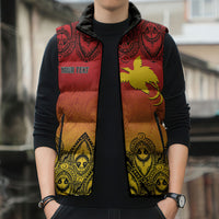 Papua New Guinea 1975 To The Future Personalised Sleeveless Puffer Jacket Sepik Masks LT7 - Polynesian Pride