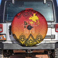 Papua New Guinea 1975 To The Future Spare Tire Cover Sepik Masks LT7 Red - Polynesian Pride