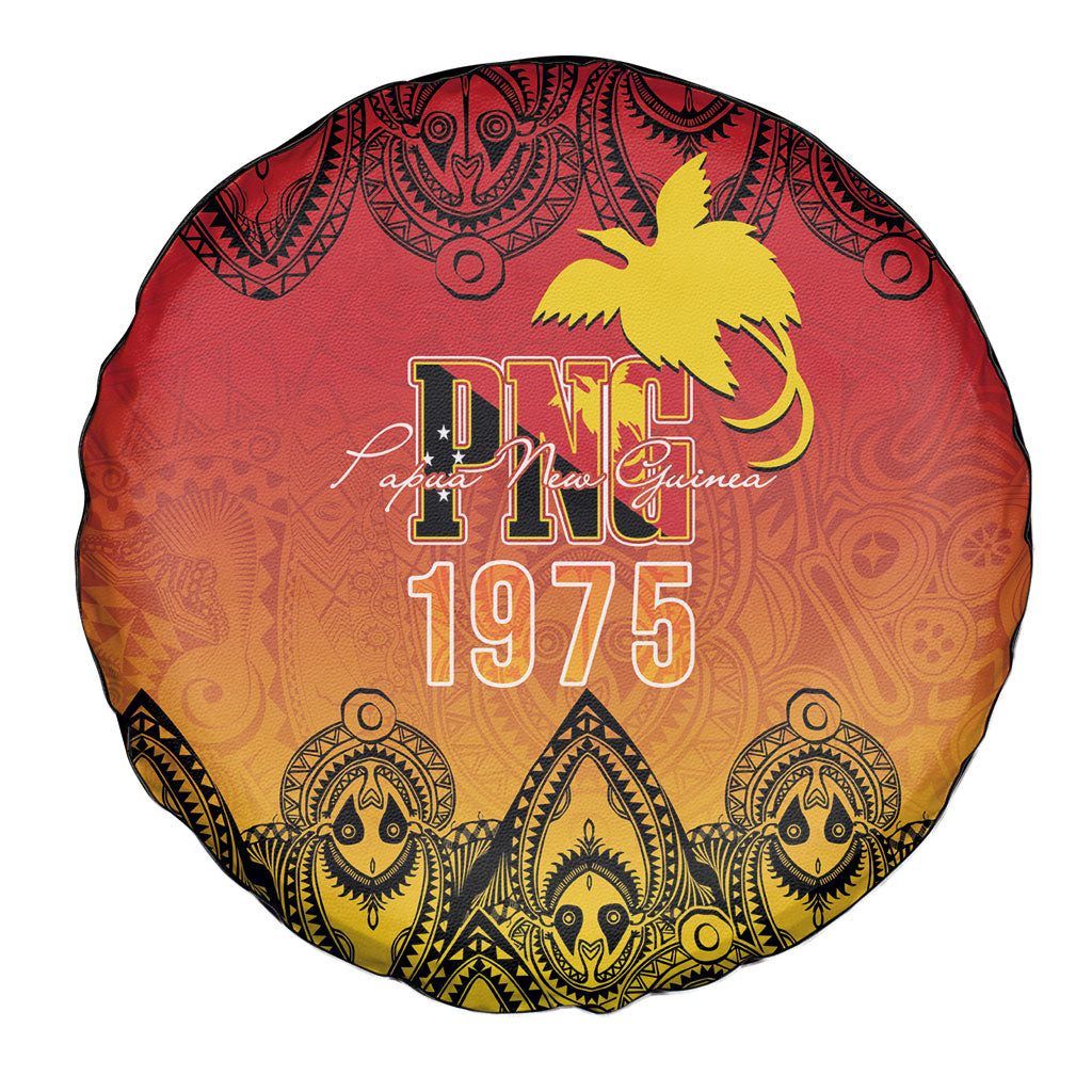 Papua New Guinea 1975 To The Future Spare Tire Cover Sepik Masks LT7 - Polynesian Pride