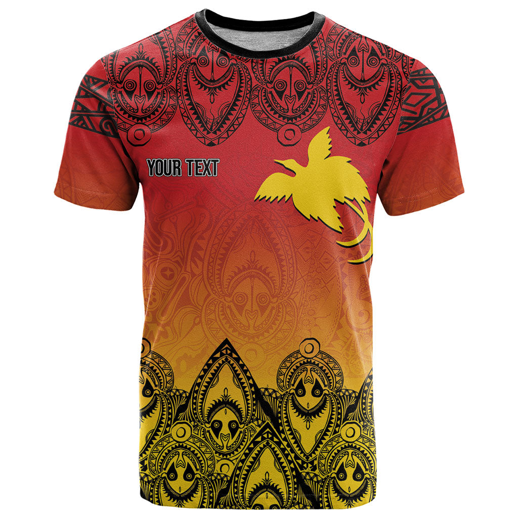Papua New Guinea 1975 To The Future Personalised T Shirt Sepik Masks LT7 Red - Polynesian Pride