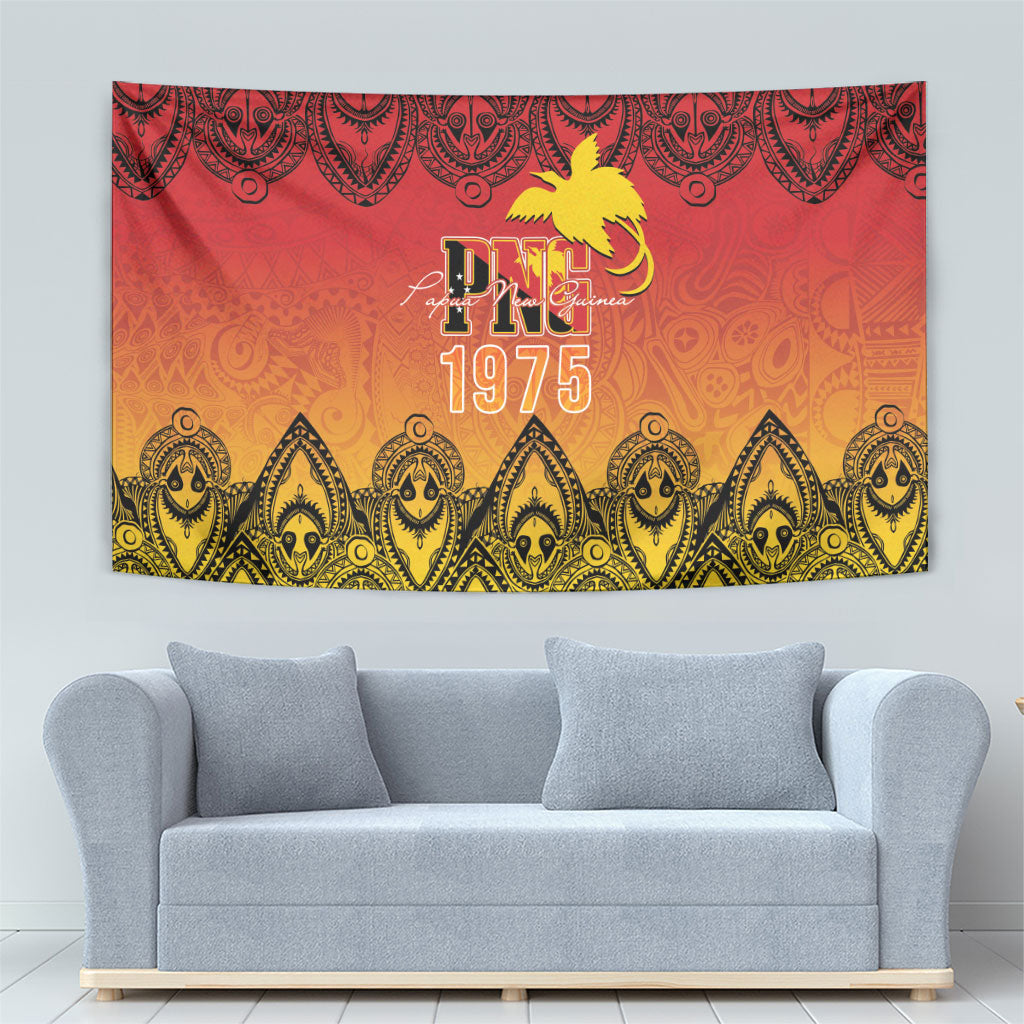 Papua New Guinea 1975 To The Future Tapestry Sepik Masks LT7 - Polynesian Pride