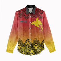 Papua New Guinea 1975 To The Future Personalised Women Casual Shirt Sepik Masks LT7 - Polynesian Pride