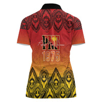 Papua New Guinea 1975 To The Future Personalised Women Polo Shirt Sepik Masks LT7 - Polynesian Pride