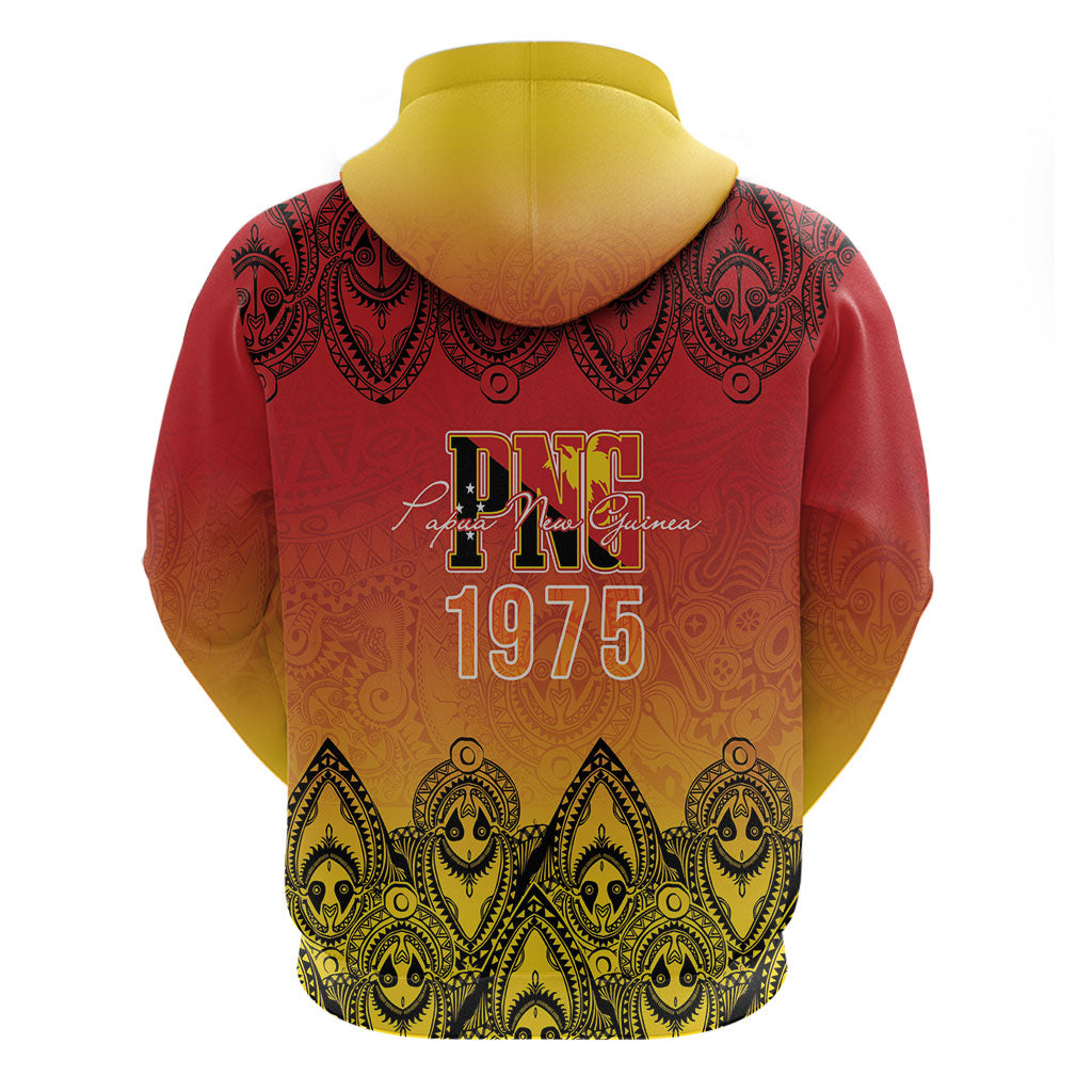 Papua New Guinea 1975 To The Future Personalised Zip Hoodie Sepik Masks LT7 - Polynesian Pride