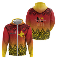 Papua New Guinea 1975 To The Future Personalised Zip Hoodie Sepik Masks LT7 - Polynesian Pride