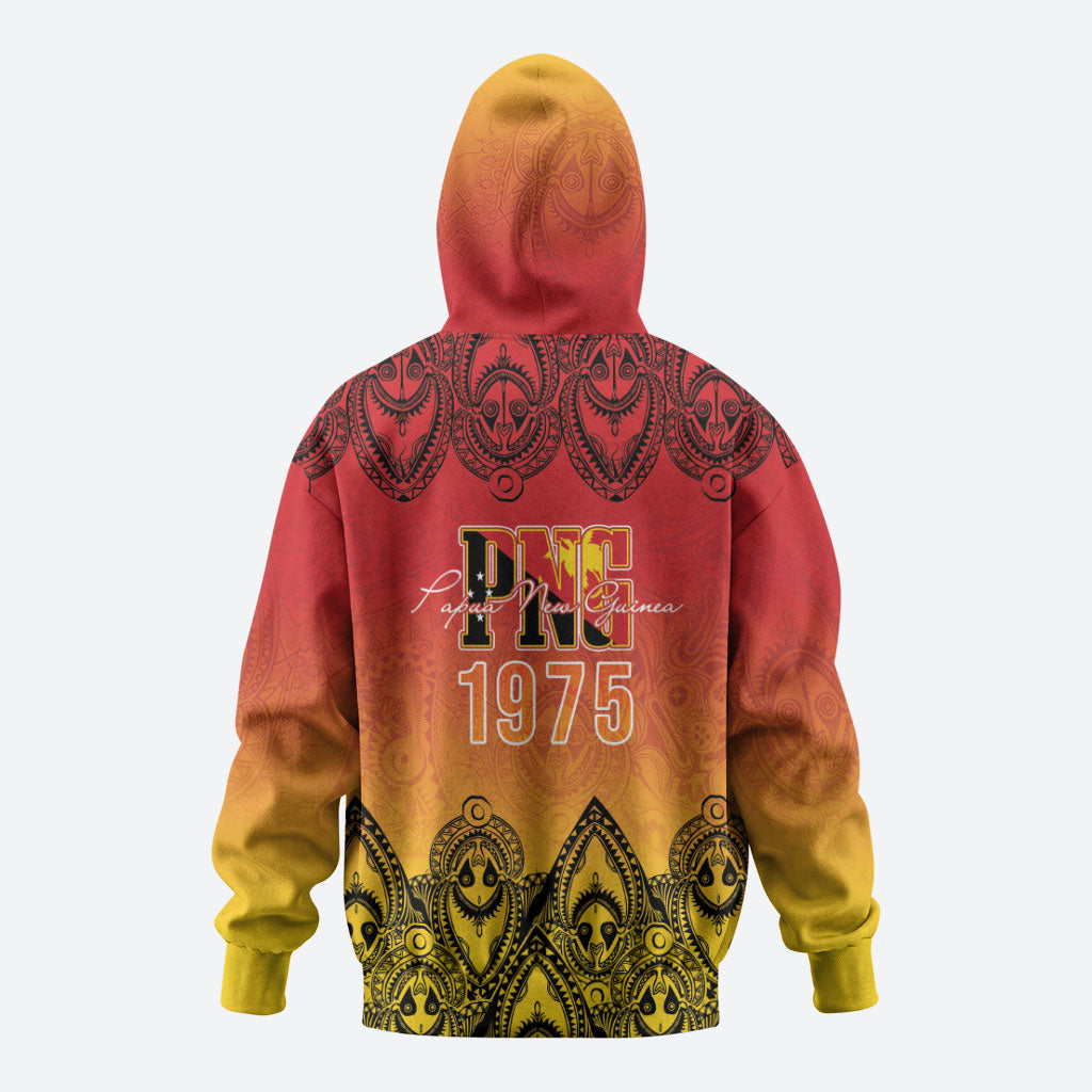 Papua New Guinea 1975 To The Future Personalised Zip Hoodie Sepik Masks LT7 - Polynesian Pride