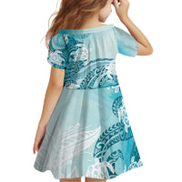 Polynesia Turtle Family Matching Tank Maxi Dress and Hawaiian Shirt Watercolor Abstract Style