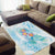 Sea Blue Polynesian Jellyfish Area Rug Watercolor Glows - Polynesian Pride