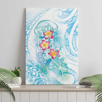 Sea Blue Polynesian Jellyfish Canvas Wall Art Watercolor Glows LT7 - Polynesian Pride