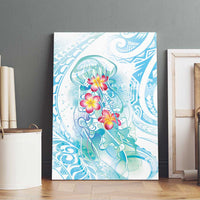 Sea Blue Polynesian Jellyfish Canvas Wall Art Watercolor Glows LT7 - Polynesian Pride