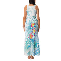 Sea Blue Polynesian Jellyfish Family Matching Tank Maxi Dress and Hawaiian Shirt Watercolor Glows LT7 - Polynesian Pride