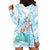 Sea Blue Polynesian Jellyfish Hoodie Dress Watercolor Glows - Polynesian Pride