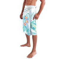 Sea Blue Polynesian Jellyfish Lavalava Watercolor Glows - Polynesian Pride
