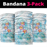 Sea Blue Polynesian Jellyfish Neck Gaiter Watercolor Glows LT7 package One Size: 25*50cm Light Blue - Polynesian Pride