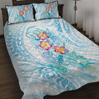 Sea Blue Polynesian Jellyfish Quilt Bed Set Watercolor Glows LT7 Light Blue - Polynesian Pride