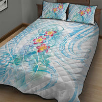 Sea Blue Polynesian Jellyfish Quilt Bed Set Watercolor Glows LT7 - Polynesian Pride