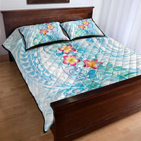 Sea Blue Polynesian Jellyfish Quilt Bed Set Watercolor Glows LT7 - Polynesian Pride