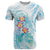 Sea Blue Polynesian Jellyfish T Shirt Watercolor Glows - Polynesian Pride