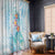 Sea Blue Polynesian Jellyfish Window Curtain Watercolor Glows - Polynesian Pride