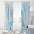 Sea Blue Polynesian Jellyfish Window Curtain Watercolor Glows - Polynesian Pride