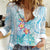 Sea Blue Polynesian Jellyfish Women Casual Shirt Watercolor Glows - Polynesian Pride