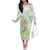 Summer Green Polynesian Jellyfish Off The Shoulder Long Sleeve Dress Watercolor Glows - Polynesian Pride