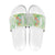 Summer Green Polynesian Jellyfish Slide Sandals Watercolor Glows - Polynesian Pride