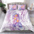 Lavender Polynesian Jellyfish Bedding Set Watercolor Glows - Polynesian Pride