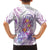 Lavender Polynesian Jellyfish Family Matching Off Shoulder Maxi Dress and Hawaiian Shirt Watercolor Glows - Polynesian Pride