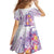 Lavender Polynesian Jellyfish Family Matching Off Shoulder Maxi Dress and Hawaiian Shirt Watercolor Glows - Polynesian Pride