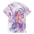 Lavender Polynesian Jellyfish Family Matching Off Shoulder Maxi Dress and Hawaiian Shirt Watercolor Glows - Polynesian Pride