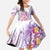 Lavender Polynesian Jellyfish Family Matching Summer Maxi Dress and Hawaiian Shirt Watercolor Glows - Polynesian Pride