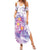 Lavender Polynesian Jellyfish Family Matching Summer Maxi Dress and Hawaiian Shirt Watercolor Glows - Polynesian Pride