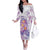 Lavender Polynesian Jellyfish Off The Shoulder Long Sleeve Dress Watercolor Glows - Polynesian Pride