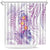 Lavender Polynesian Jellyfish Shower Curtain Watercolor Glows - Polynesian Pride