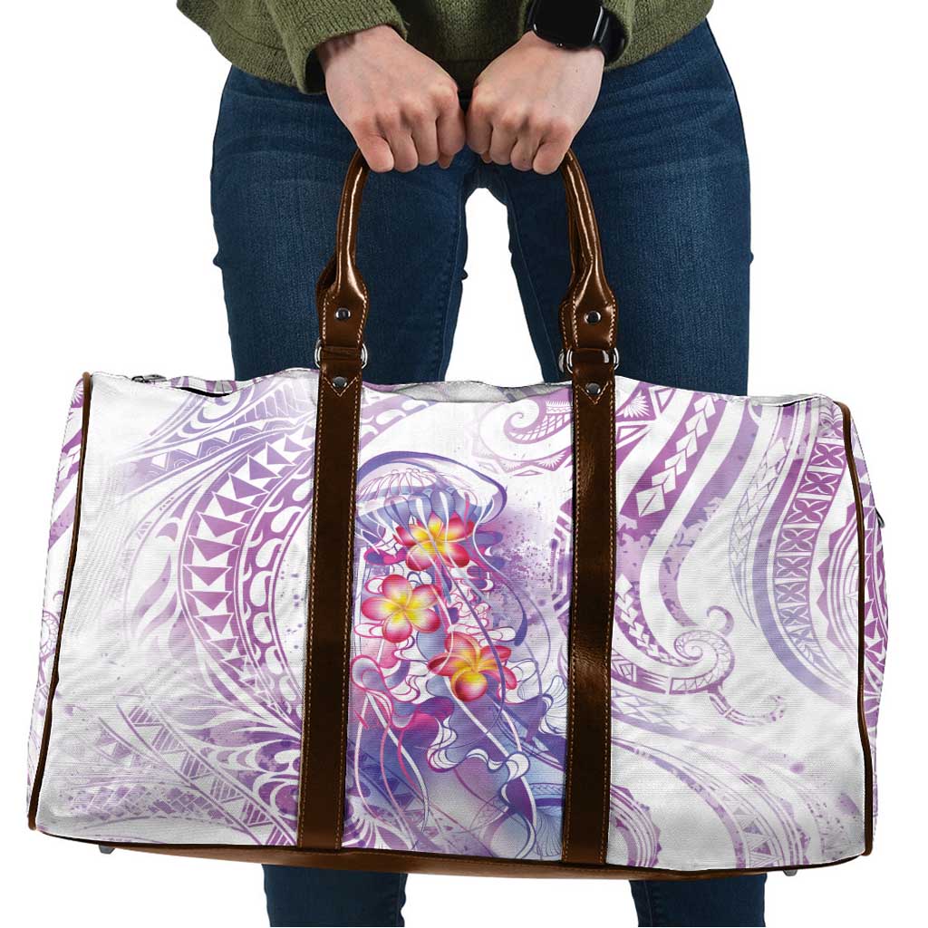 Lavender Polynesian Jellyfish Travel Bag Watercolor Glows LT7 Lavender - Polynesian Pride