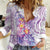 Lavender Polynesian Jellyfish Women Casual Shirt Watercolor Glows - Polynesian Pride
