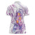 Lavender Polynesian Jellyfish Women Polo Shirt Watercolor Glows - Polynesian Pride