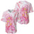 Rose Pink Polynesian Jellyfish Baseball Jersey Watercolor Glows - Polynesian Pride