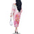 Rose Pink Polynesian Jellyfish Family Matching Off The Shoulder Long Sleeve Dress and Hawaiian Shirt Watercolor Glows - Polynesian Pride