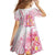Rose Pink Polynesian Jellyfish Family Matching Off Shoulder Maxi Dress and Hawaiian Shirt Watercolor Glows - Polynesian Pride
